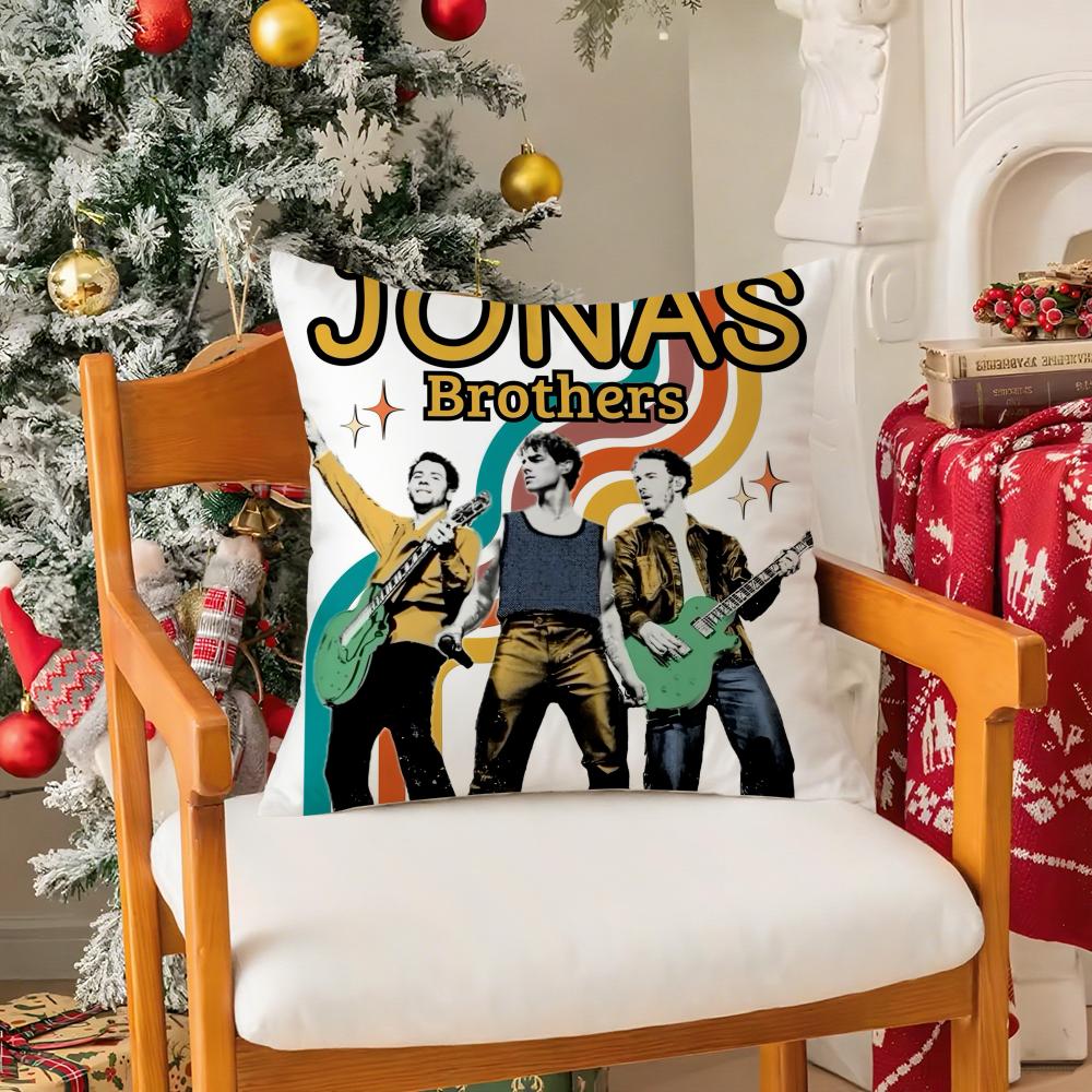 

JJonas Brothers Band Pillow Case Silky Short Plush With Invisible Zipper Dustproof Sofa Cushion Cover For Home Decor 30X30cm