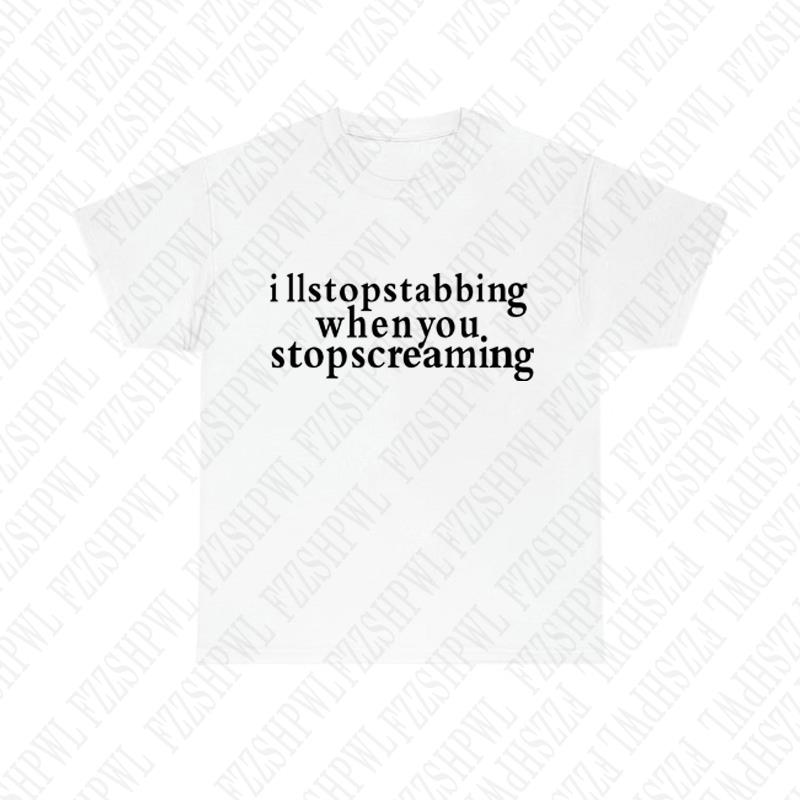 Unisex Y2K Cotton Tshirt Harajuku Letter Print Rock Goth Top Hiphop Streetwear Retro Tee Punk Casual Loose Short Sleeve Tshirt