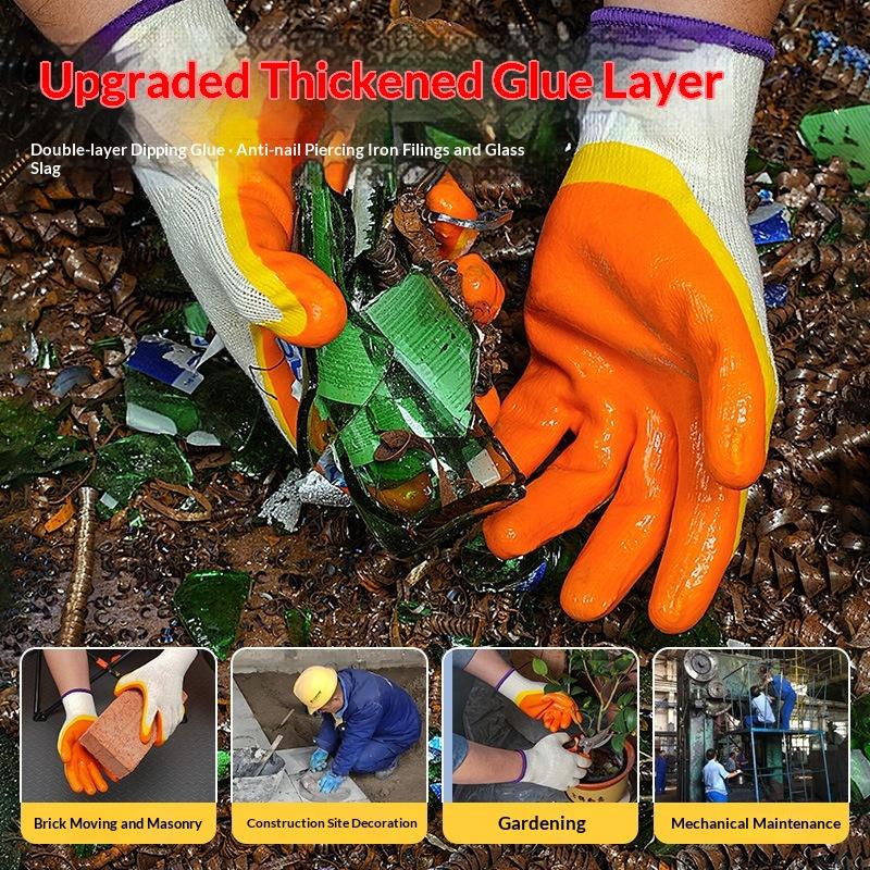 Nylon Safety Working Gloves Premium Nitrile Coated Builders Excellent Grip Gardening Grip Industrial Protective Work Gloves