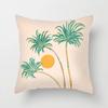 Leaf plant Sunset Print Hold pillowcase Modern landscape color hold pillowcase Home decoration fashion cushion set 45x45cm
