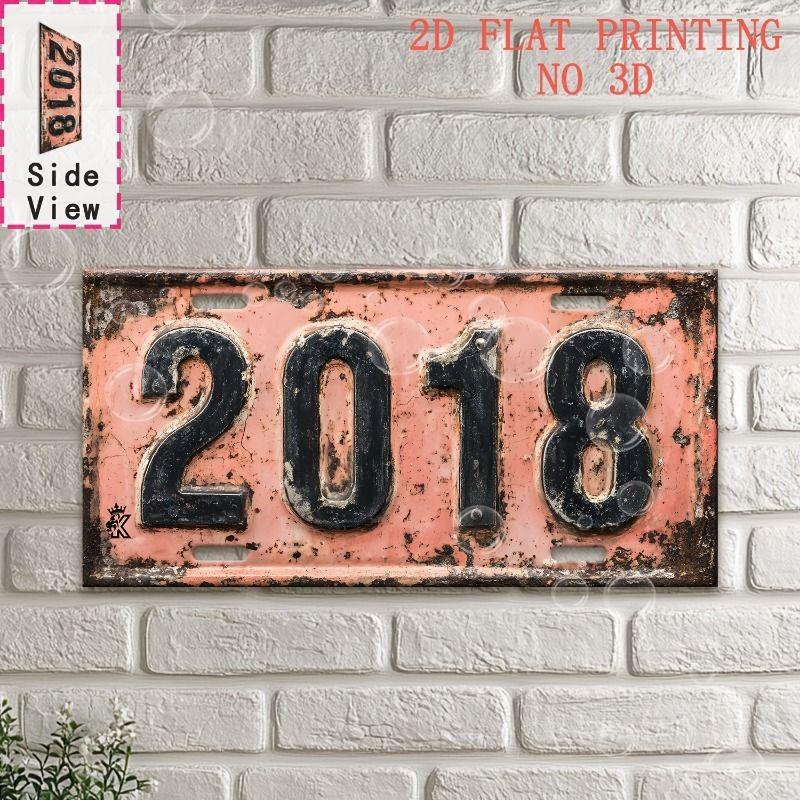 Motorcycle Souvenir License Plate, Metal Auto Wall Decor 15x30cm
