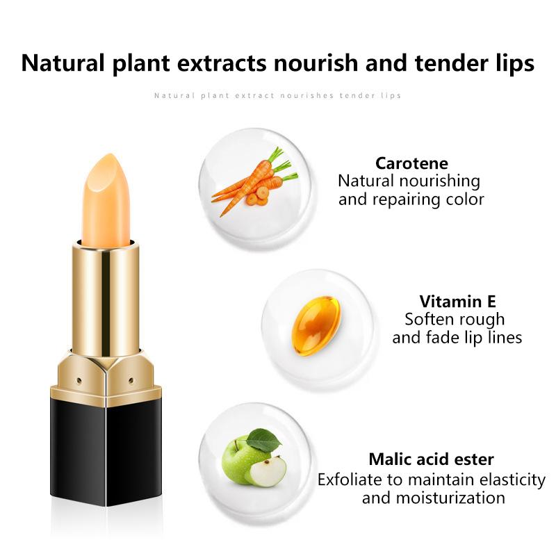 

Warm Carotene Color Changing Lipstick For Women Moisturizing Long Lasting Nouritious Changing Color Lipgloss Lip Makeup Comestic ONESIZE