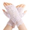 Vintage Style Lace Gloves For Formal Occasion Half Finger Wrist Coverage Ideal For Photoshoot Ceremonies