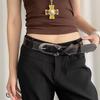 Pu Leather Cross Waist Belt Vintage Dress Jeans Belt Retro Women's Belt  Spicy Girls