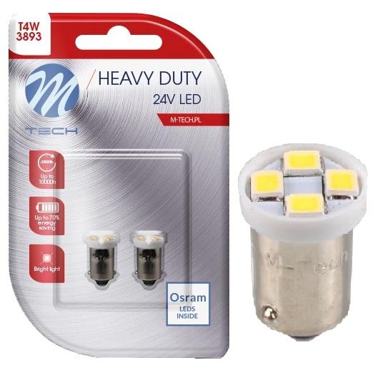 Super Merchant 2X T4W Led Lamp Osram 24V Ba9S 4xSMD 2835 Wit