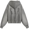 GAP Cotton Printed Logo Loose Zip-Up Hoodie Women hoodies 853978