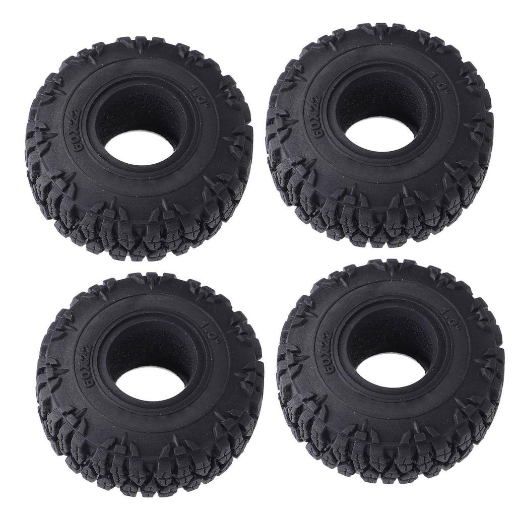 4 Pcs RC Wheel Tire with Hub Plastic Enhanced Handling High Simulation RC Crawler Tire for Axial SCX