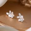 Double-layer butterfly stud earrings 2025 new popular earrings temperament ear jewelry