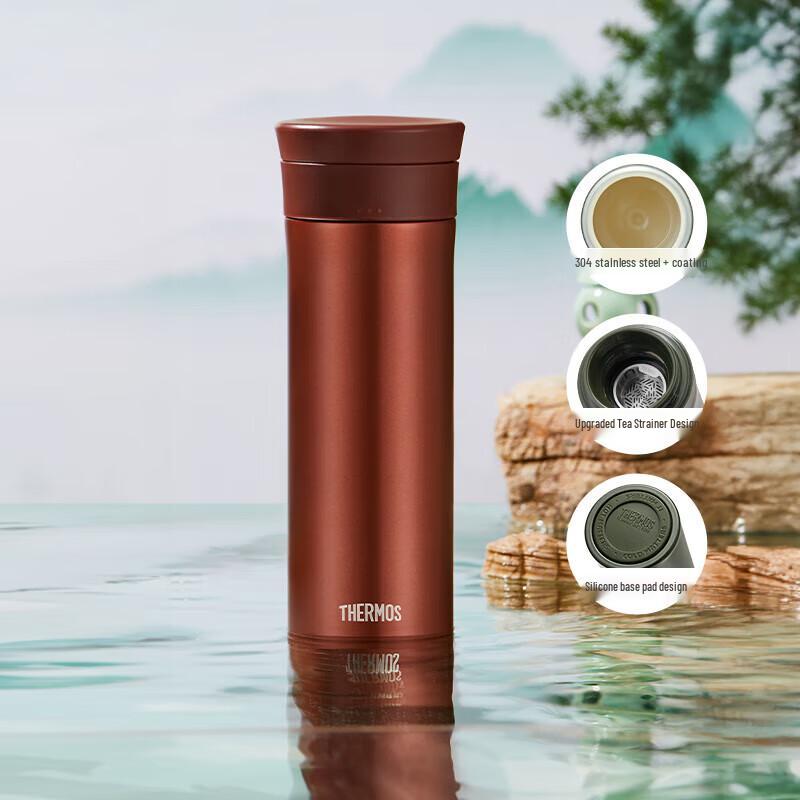 Thermos TCMV-550 Red Plum 550ml Stainless Steel Insulated Tea Bottle