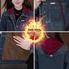 Women's Thick Velvet Hooded Denim Jacket - Autumn/Winter 2025 Chic Casual Top