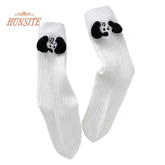 

1 пара носков средней длины с 3D собачьими ушками, эластичные носки с забавным ворсом, друзья, сестры-любители, ультрамягкие носки белый