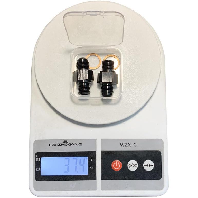 2 Packs 6AN Male Flare to 1/4" NPSM Transmission Cooler Adapter Fitting, 6An Fitting, AN6 Transmission Fitting Fits 200-4R, 700R4, TH350, TH400,