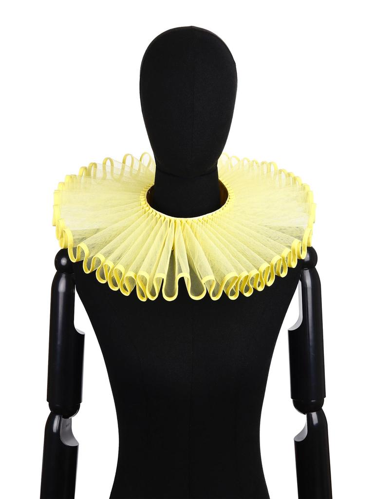 Aristocratic Literary Fake Ruff Collar - Colorful Retro Exaggerated Portrait Prop