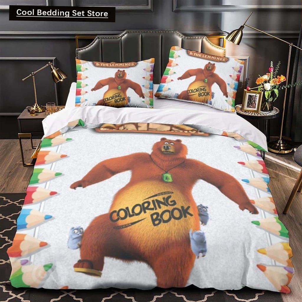3D Printed Anime Grizzy and the Lemmings Bedding Set Single Twin Full Queen King Size Bed Set Adult Kid Bedroom Duvet Cover Sets