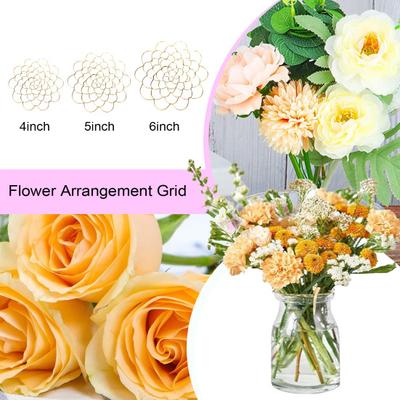 1/3Pcs Stainless Steel Spiral Stem Holder Vase Insert Flower Arranger Metal Bouquet