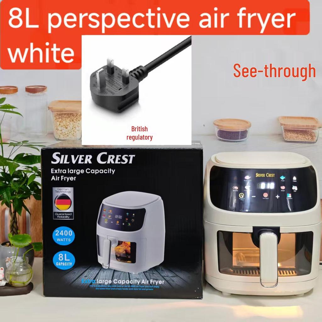 6L Smart Air Fryer with Visual Touchscreen - Large Capacity Automatic Electric Fryer & Oven for French Fries