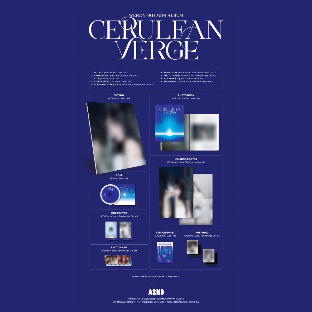 Pre-order WENDY 3rd Mini Album Cerulean Verge Photo Book Ver.