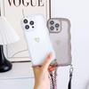 Fashion Lanyard Case For iPhone 17 Pro Max 14 12 11 13 15 16 Plus Air 16E 17E Shockproof Crossbody Cord Strap Wave Clear Cover