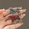 Horse Brooch Animal Lapel Pin Hip Hop Rock Style Fashion Jewelry New Vintage Clothing Decoration Accessories Gift for Women Men