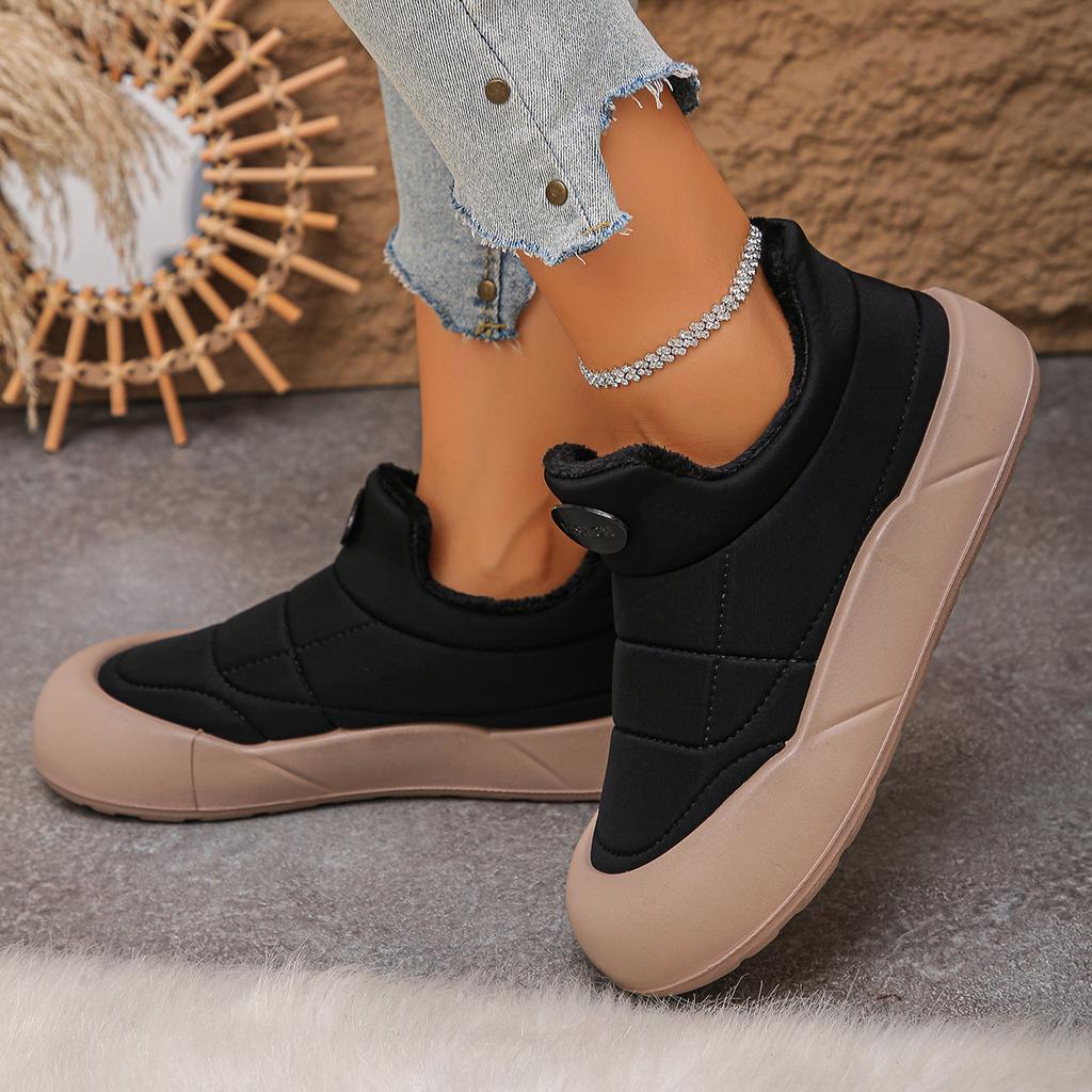Fashion Casual Thick Bottom Waterproof Sneakers Women 2025 Winter Warm Short Plush Ankle Boots with Platform Fluffy Non Slip Snow Boots