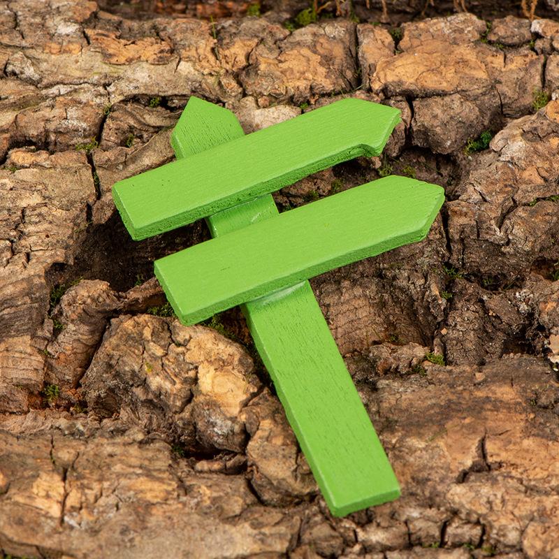 Moss Micro Landscape Ornaments Multi-colored Wooden Guide Signs Succulent Pot Garden Wooden Fence Process Accessories