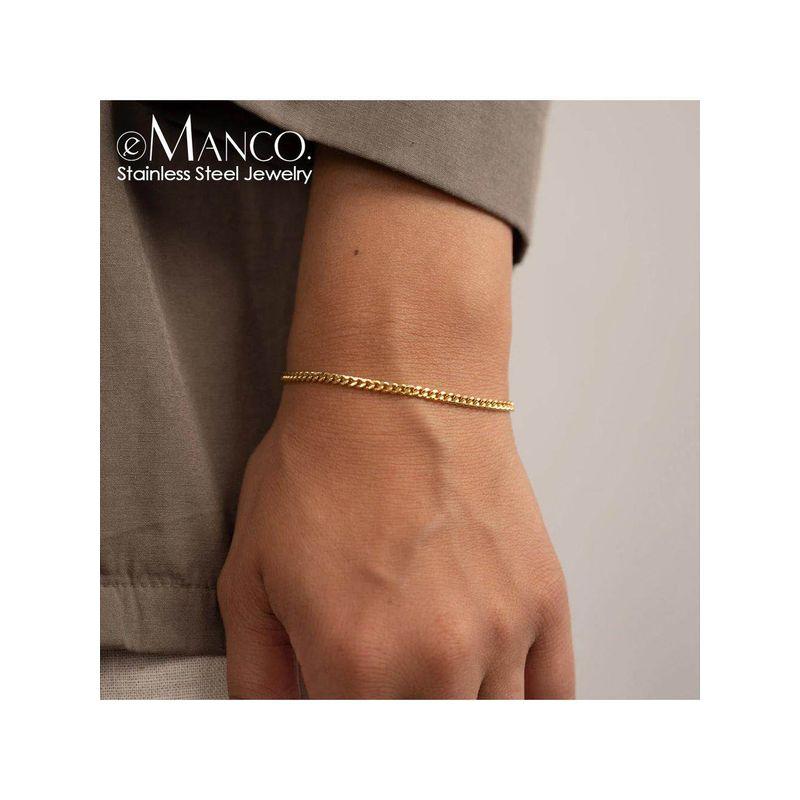 Emanco Fashion Stainless Steel Minimalist Easiest for Match Electroplated 14K Gold Non-Fading Thin Chain Jewelry Chain