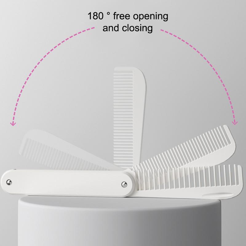 2 In In Multifuncional Portable Plastic Folding Pocket Combs Barber Men Oil Head Beard Combs Hair Styling Wide Tooth Combs