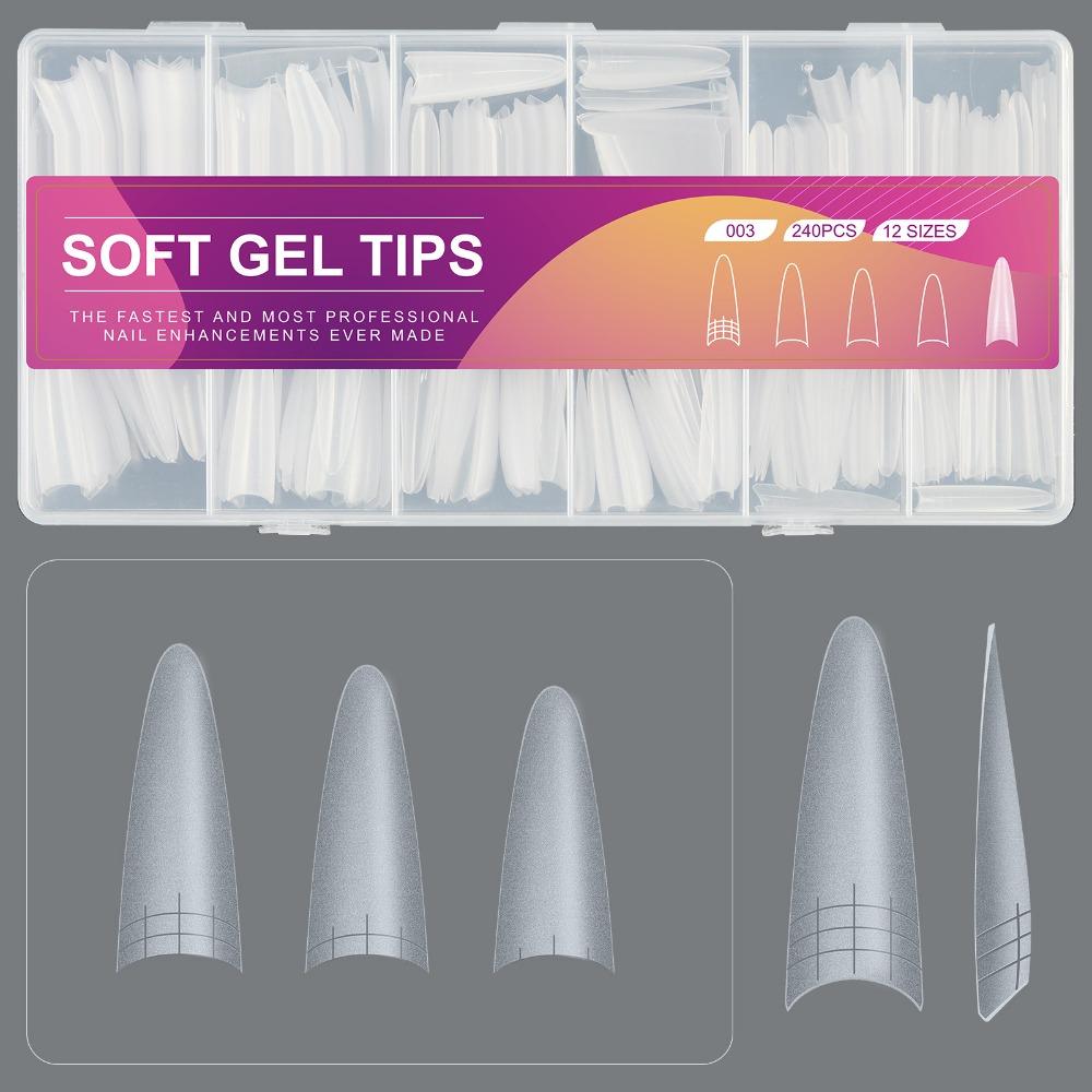 Hot Ultra-Thin Double-Sided Fake Nails with Auxiliary Line Clear Extension Nail Tips No-Trace False Nails DIY