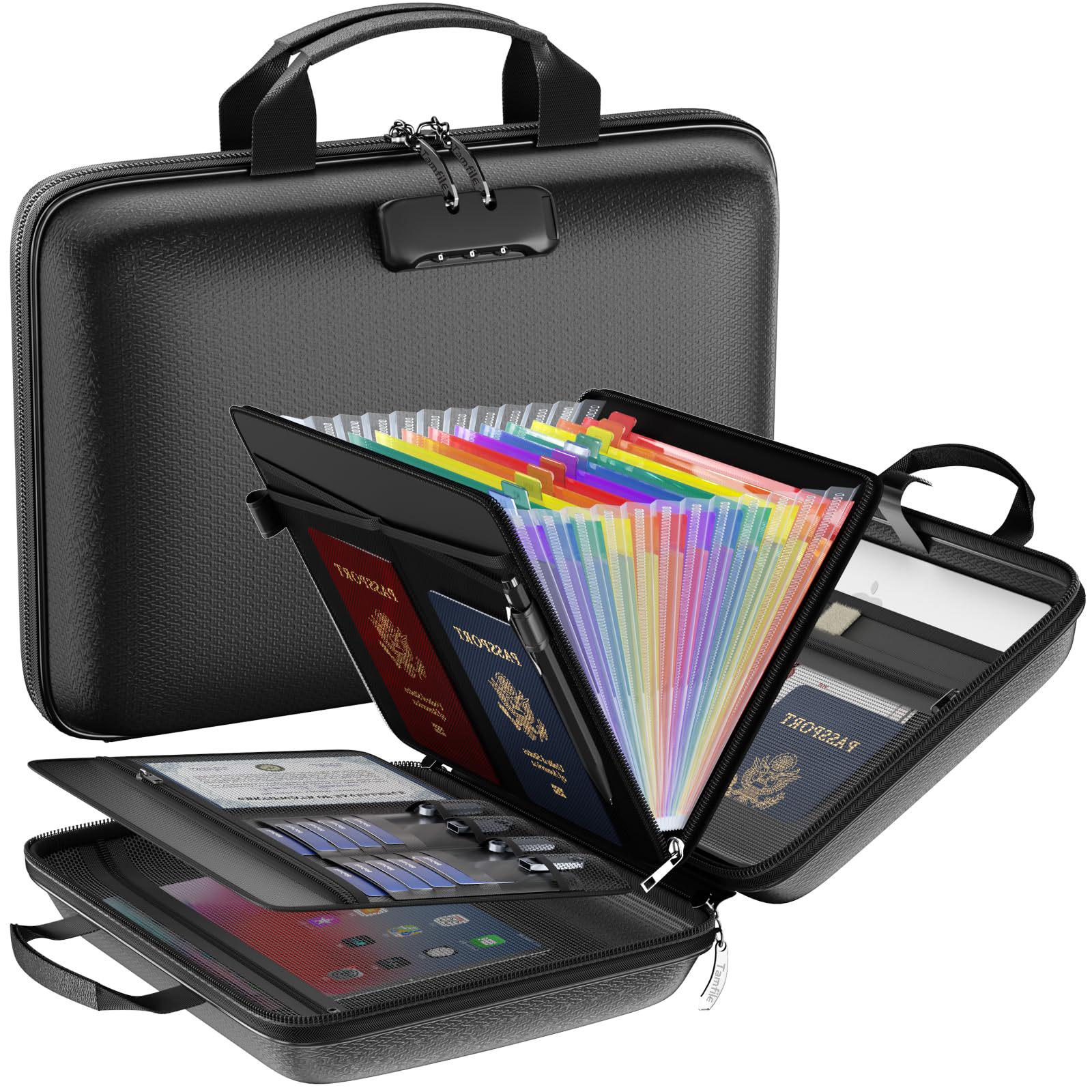 Fireproof Hard Shell Document Organizer: 13-Pocket