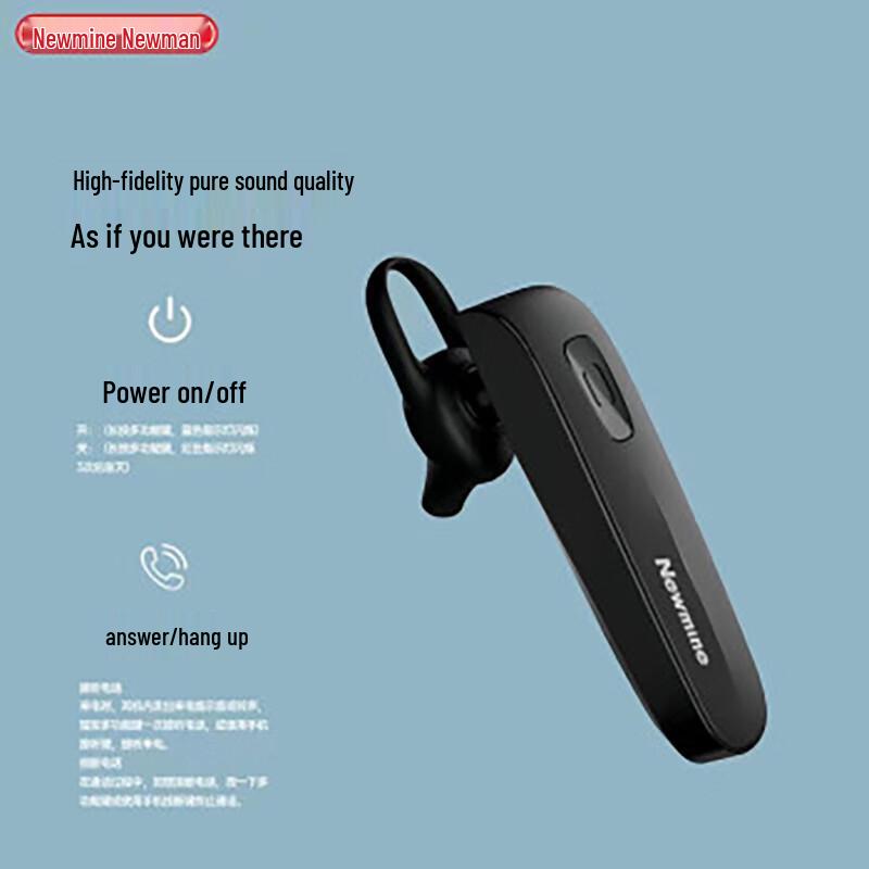Newmine H07 Wireless Bluetooth Single Ear Headset