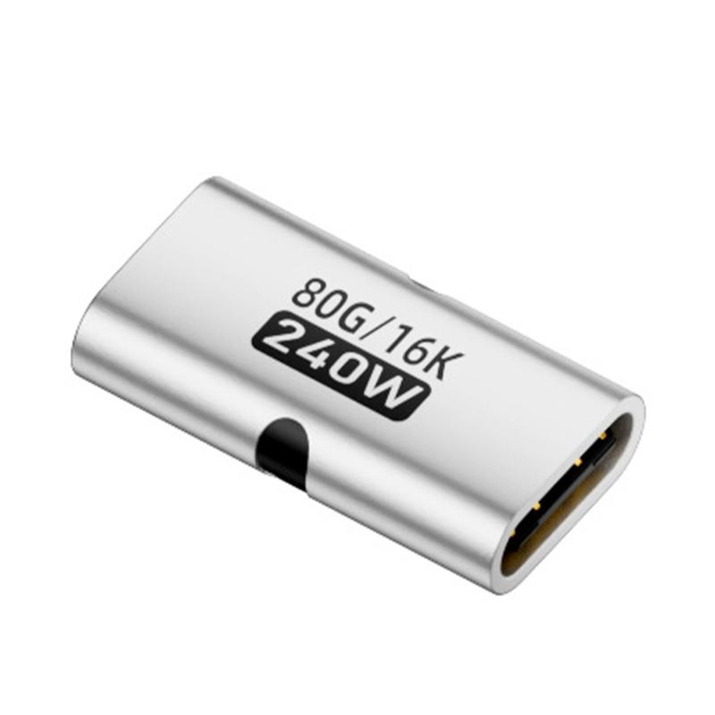 

Адаптер USB4.0 зі швидкістю передачі даних 80 Гбіт/с, Power Delivery 240 Вт, відео 8K@60 Гц для швидкого підключення та ефективної зарядки срібний