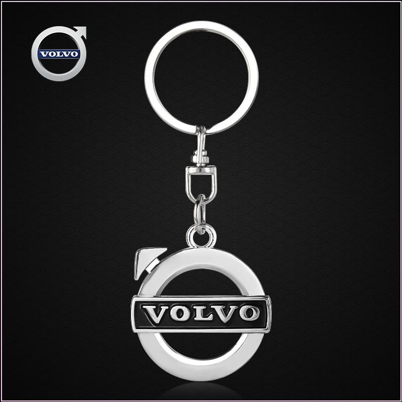3D Metal Car Badge Keychain Zinc Alloy Keyrings Auto Accessories for Volvo R Design T6 AWD C30 C40 C50 C70 S40 S60 S70 S80 S90 V40