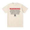 Warning Jackass Skeleton Crutches Graphic Tshirt Yk Fashion Casual Oversized Streetwear Vintage Gothic Rock Tshirts Unisex