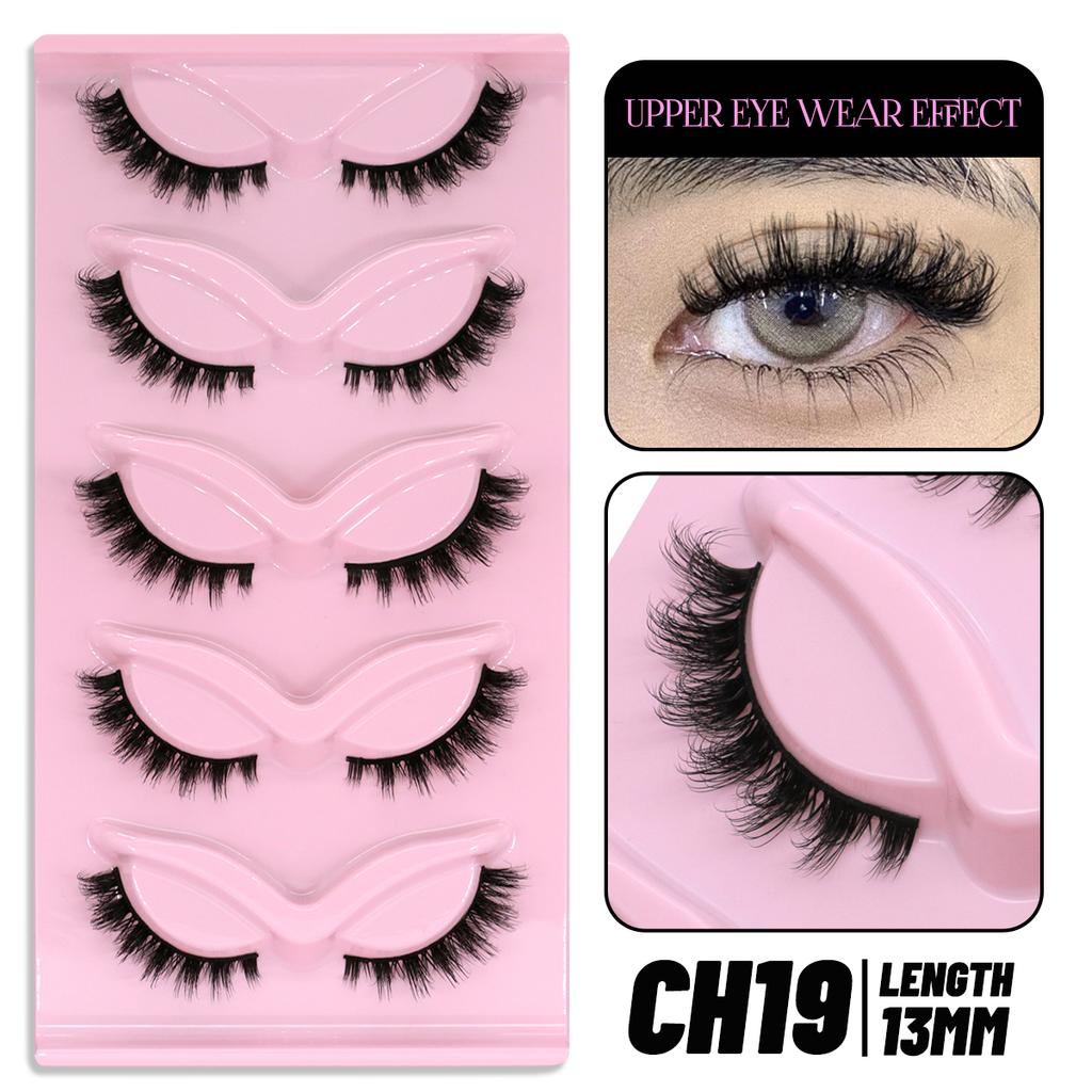 Cat Eye Lashes Faux Mink Eyelashes Natural Long Winged End Eye Elongated Eyelashes Faux Cils Eyelashes Extension