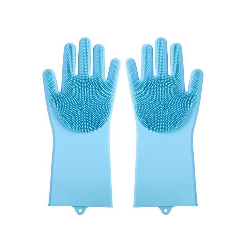 

Pet Grooming Cleaning Gloves Dog Massage Cleaning Silicon Hair Removal Glove Dog Cat Bathing Shampoo Glove Pet Supplies синій