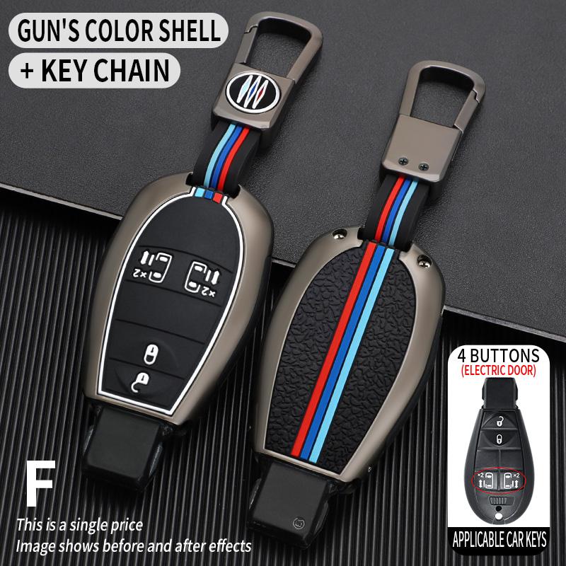 Zinc Alloy Car Key Case Cover Fob Shell for Chrysler 300c for Jeep Commende for Dodge Durango Ram Grand Caravan Town Country