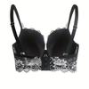 Sutien din dantelă pentru femei, mărime mare, cu inel de oțel, sutien cu efect de strângere