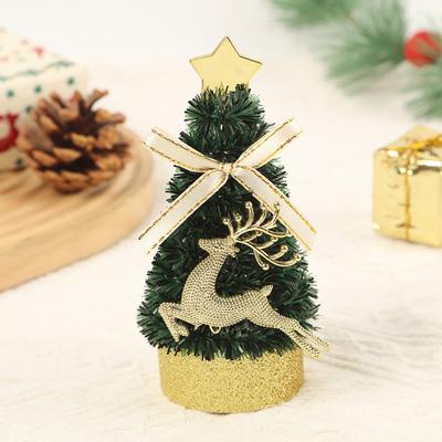 5 Inch Mini Christmas Tree Artificial Tabletop Christmas Tree Decorations with Star Tree Topper