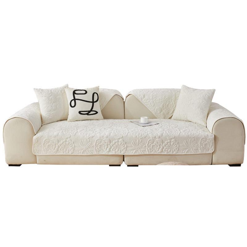 Winter Thickened Plush Sofa Mat Printed Pattern Anti Slip and Dustproof Sofa Cover L-shaped Sofa Full Coverage Sofa Towel Pillowcase