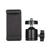 Adjustable Phone Holder Smartphone Clip + Flexible Ballhead Adapter Mount with 1 4 Inch Screw