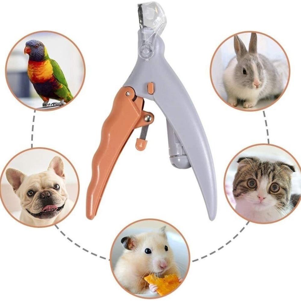 LED Light Pet Nail Clippers Splashproof 5x Magnification Cats Nail Clippers Stainless Steel Blade Dogs Grooming Tool For Dog Cat