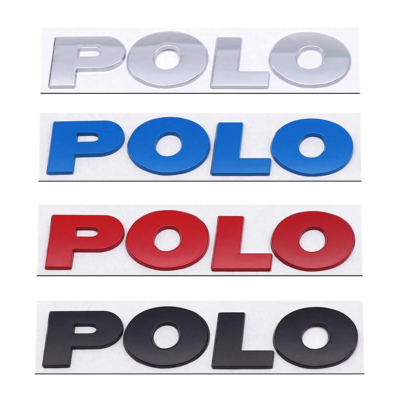 2026 Hot For VOLKSWAGEN VW 3D Metal Rear Trunk Sticker Car Styling Auto Body Side Fender Badge For Volkswagen VW Polo Letters Em