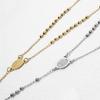 1 Piece Religious 304 Stainless Steel Prayer Beads Rosary Necklace Cross Pendant For Women Jewelry Gifts 52cm(20.5") long