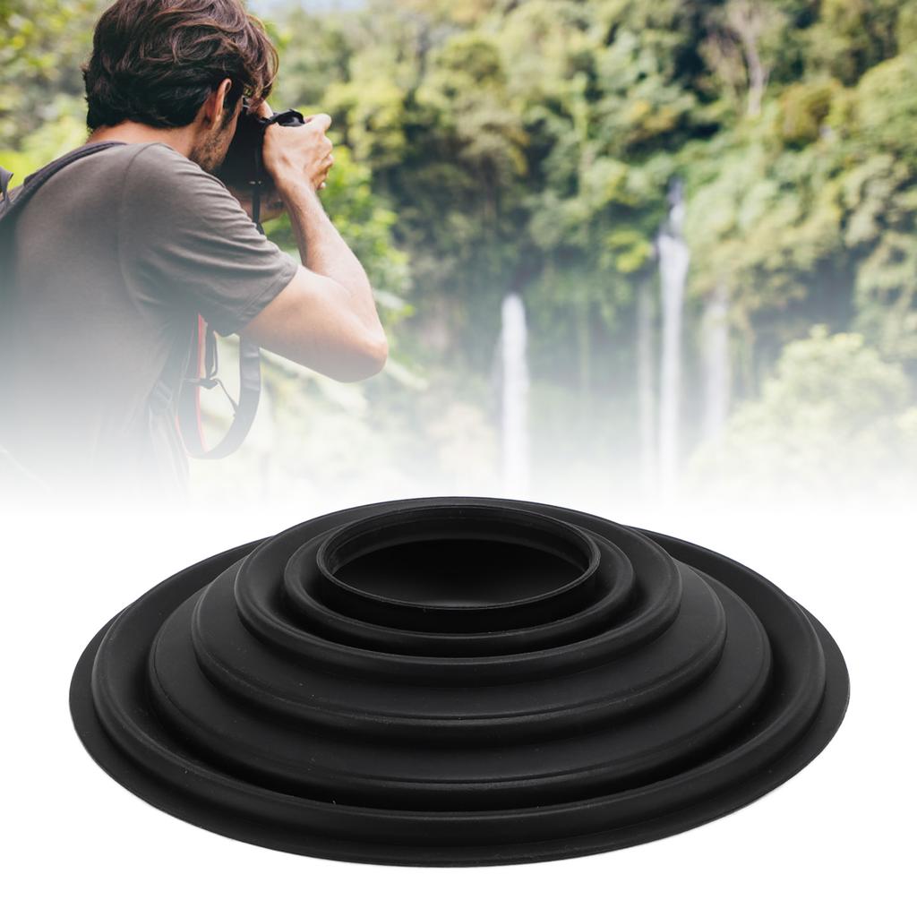 Paraluce per Obiettivo Fotocamera Antiriflesso Riduce Pieghevole Silicone Morbido Elastico Paraluce per Fotografia all'Aperto