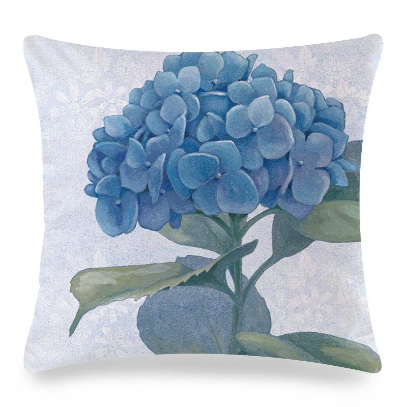 Watercolor Roses and Butterflies Digital Printing Short Plush Pillow Covers for Car Sofa Office Cushion Cover Home Goods