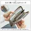 Long Wallet Zipper Thin Genuine Leather [Mura] Women's L-shaped (Gray)