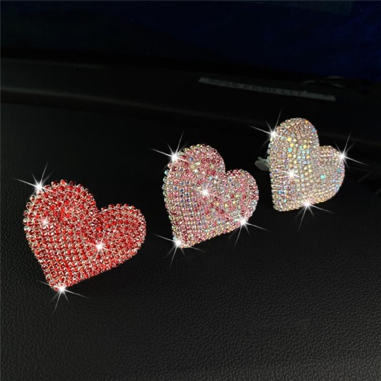 Car Air Conditioning Outlet Perfume Decoration Rhinestone Heart Parfume Diffuser