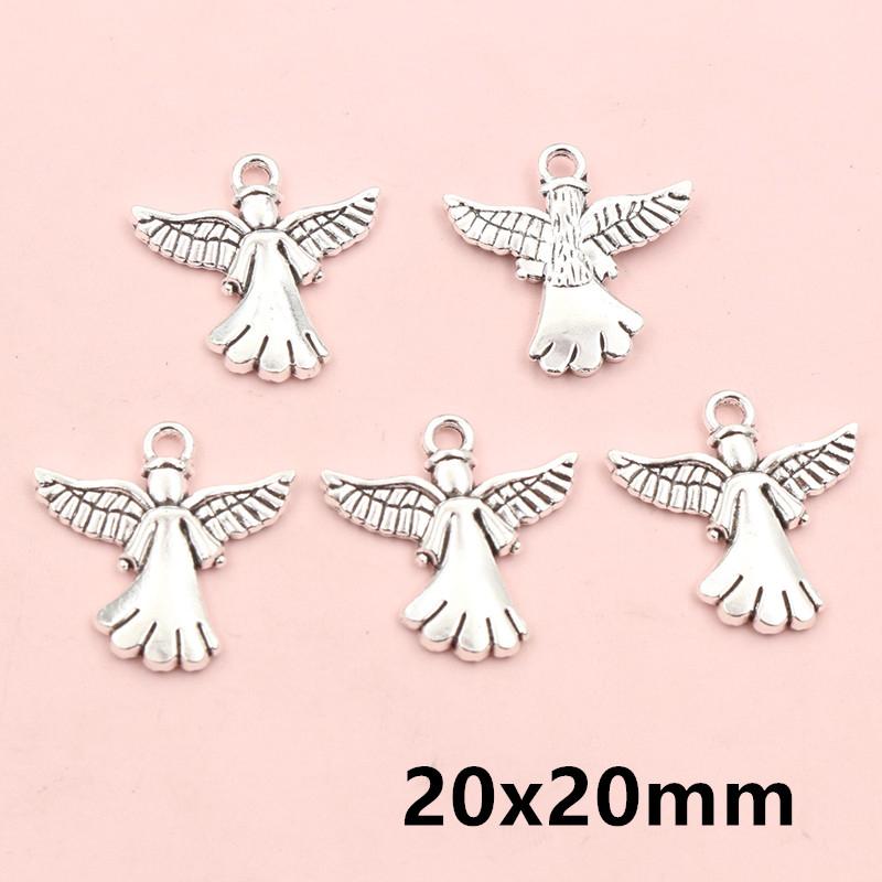 20pcs Angel Charms Pendant Zinc Alloy Metal Small Elf Girl DIY Jewelry Making Accessories Findings for Necklace Bracelet