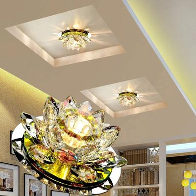 Křišťálové LED stropní svítidlo 3W Moderní LED křišťálové svítidlo Světlo do kuchyně Lustry Lampa Halové osvětlení Lotosová světla