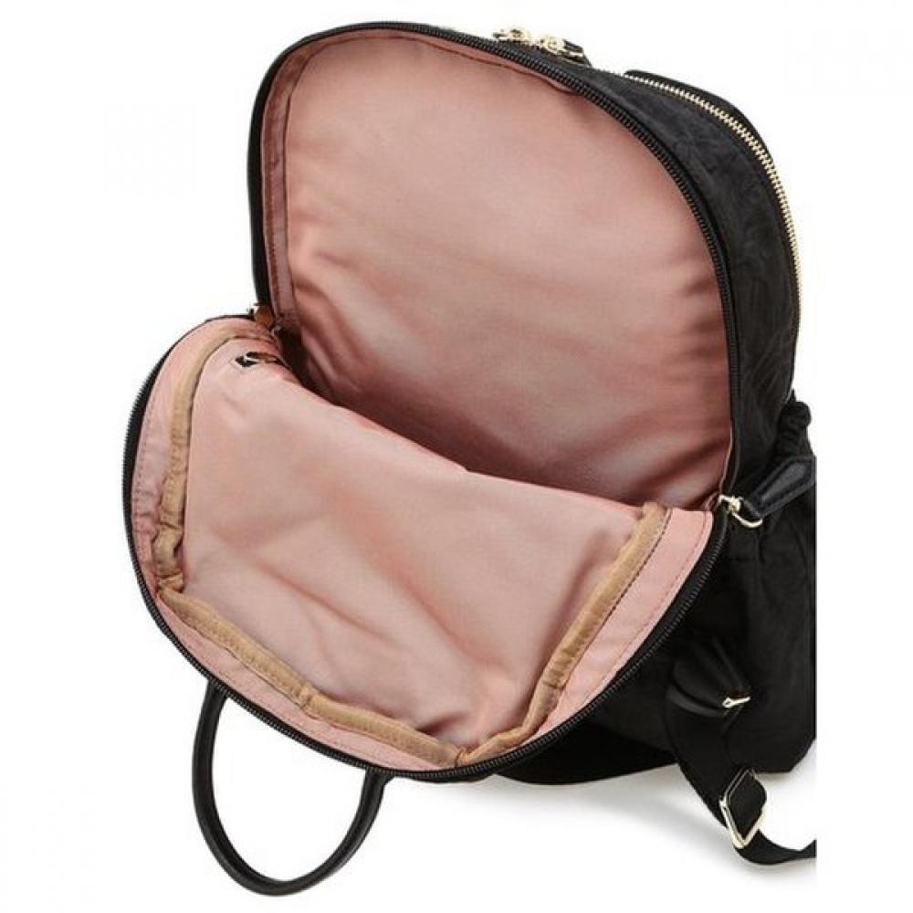 Daks Black Flower Pattern Fabric Backpack Dcba6f503bk